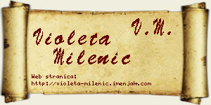 Violeta Milenić vizit kartica